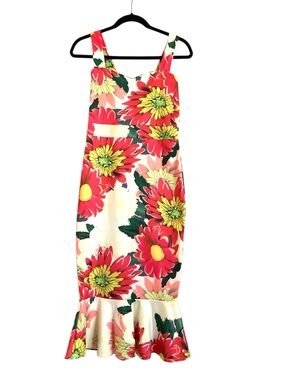 Girls Floral Red & Yellow Sundress